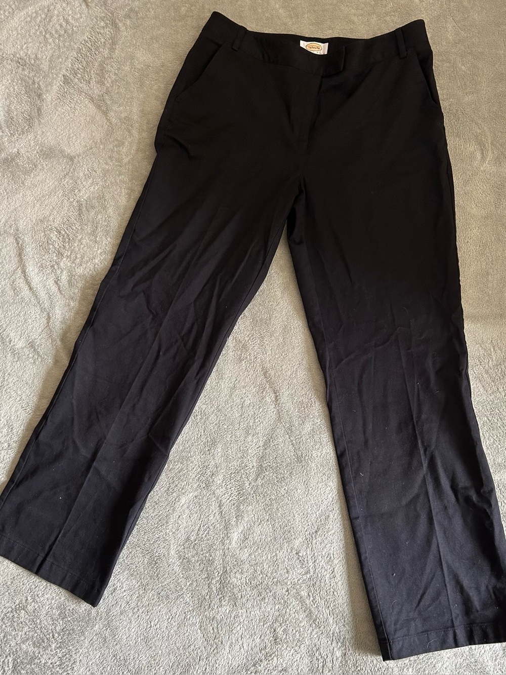 Talbots Black Petite Straight-Leg Trousers